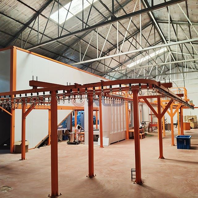 Electrostatic Automatic Powder Coating Line With Powder Recycling System high quality